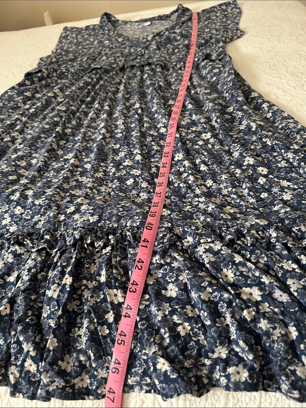 Old Navy Navy Ditsy Floral Ruffled Maxi Dress - Picture 9 of 11